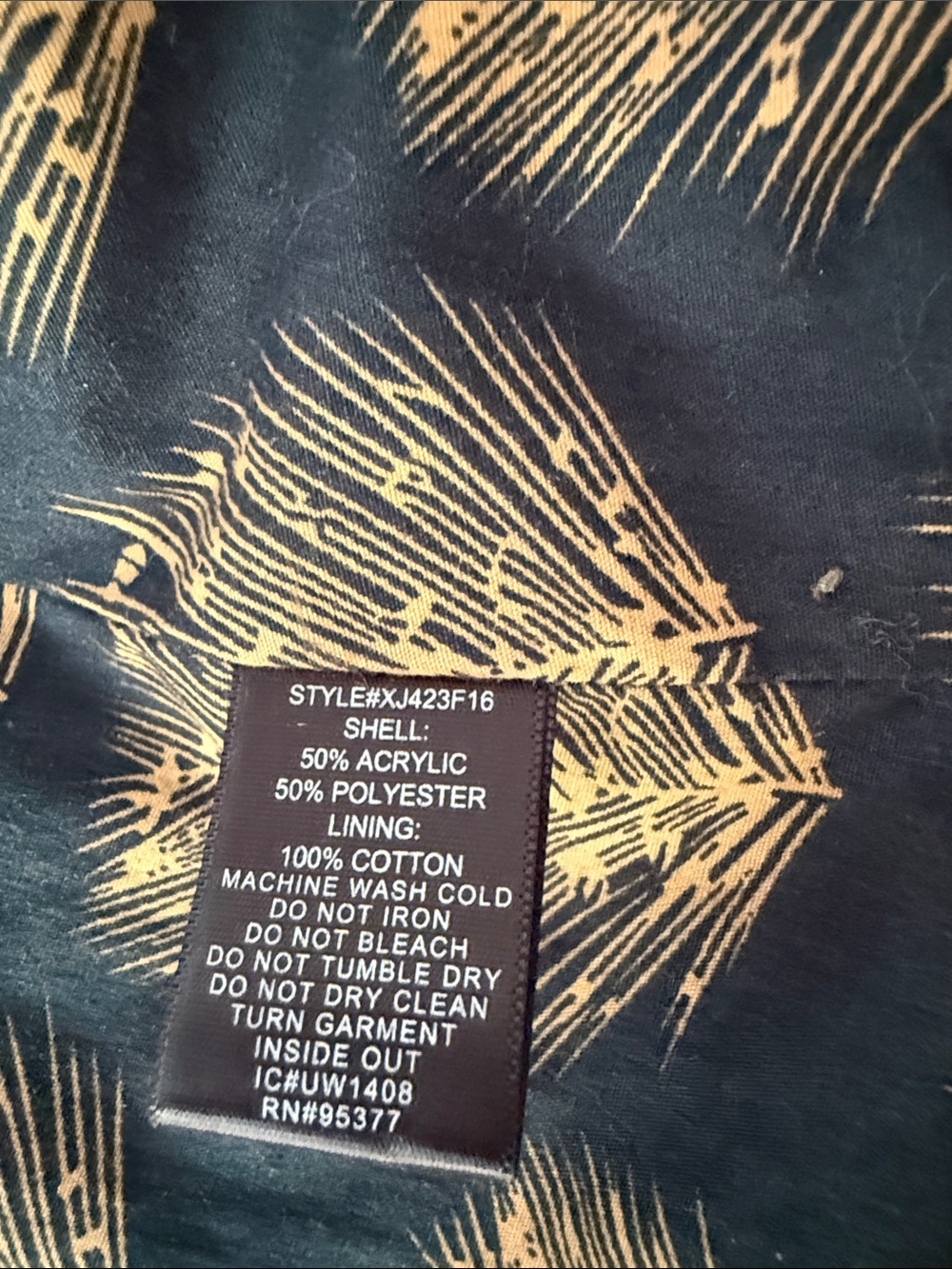 Sanctuary Brown Faux Fur Vest with Gold Patterned Lining - Picture 4 of 5